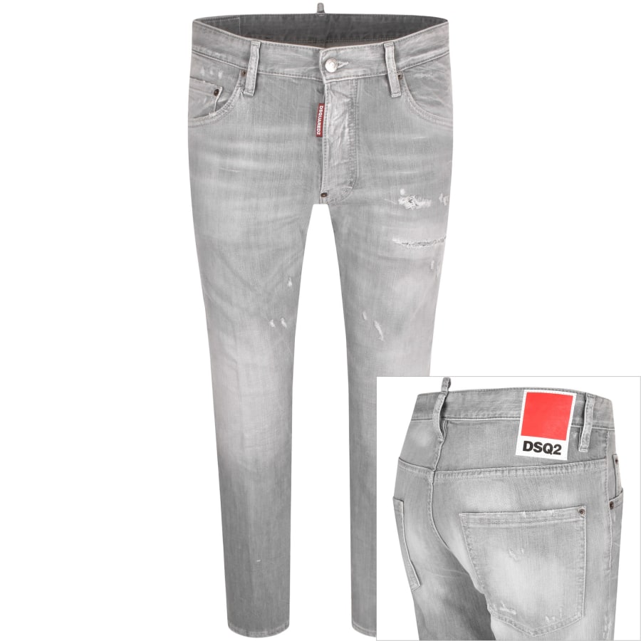 DSQUARED2 スケーター ジーンズ グレー DSQUARED2 Skater Slim Fit Jeans Grey | Mainline Menswear x